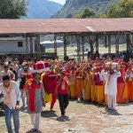 श्रीमद भागवत कथा के शुभारंभ अवसर पर निकली कलश यात्रा