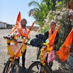 5 हजार किमी साइकिल यात्रा से दो युवा पहुंचे कार्तिक स्वामी धाम